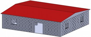 Maquete 3D de uma habitação referente ao projecto da Flaviarte para a construção de casas sociais em Angola