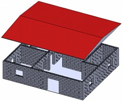 Maquete 3D de uma habitação referente ao projecto da Flaviarte para a construção de casas sociais em Angola