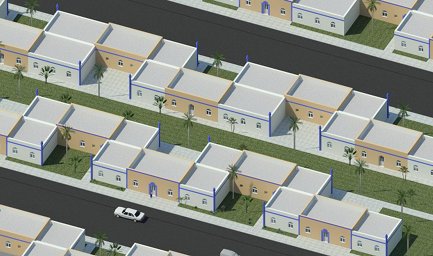 Vista panorâmica do projecto da Flaviarte para a construção de um bairro na Líbia